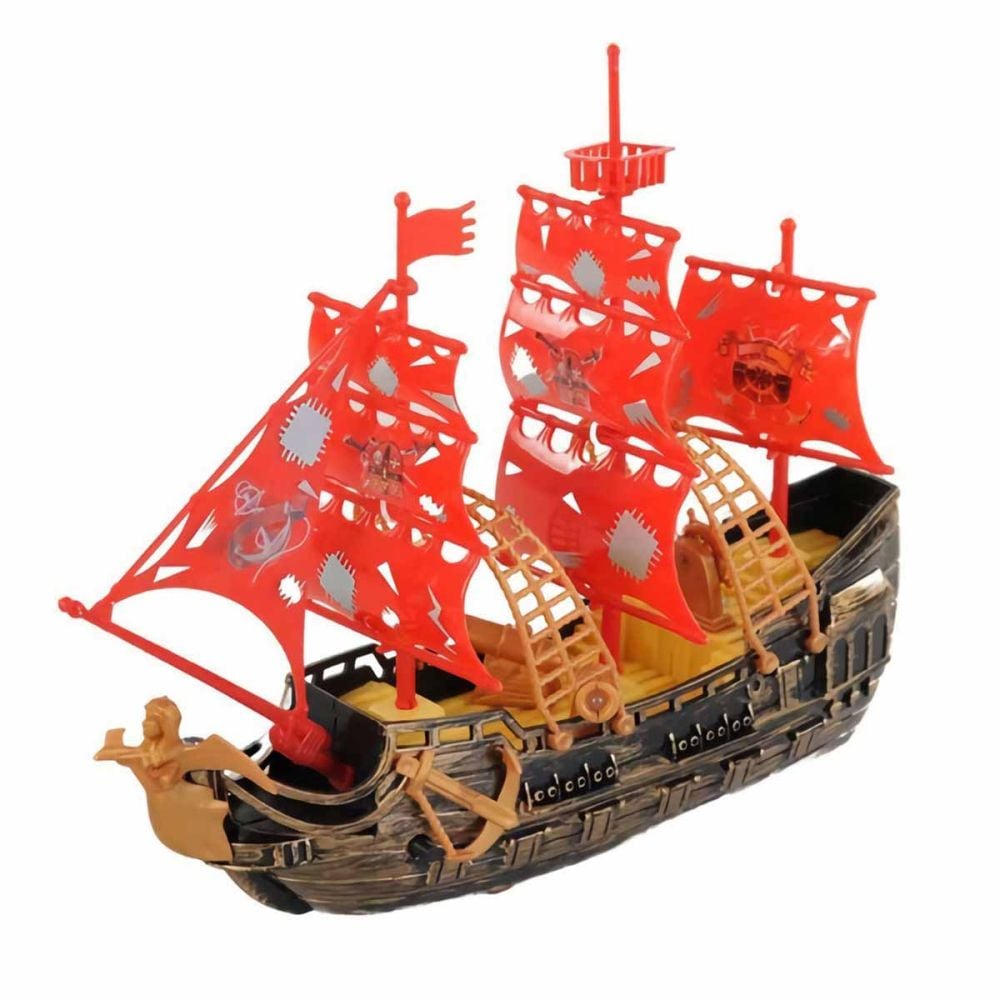 Set corabie si 4 figurine pirati, Red Beard