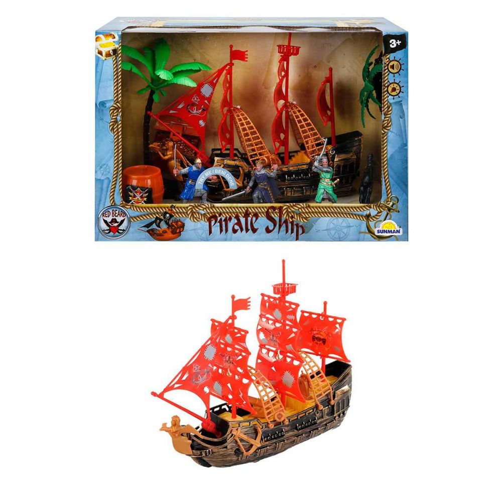 コレクション nerineri Set corabie si 4 figurine pirati, Red Beard | Noriel