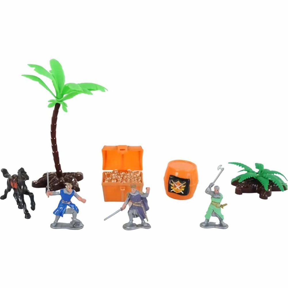 Set corabie si 4 figurine pirati, Red Beard