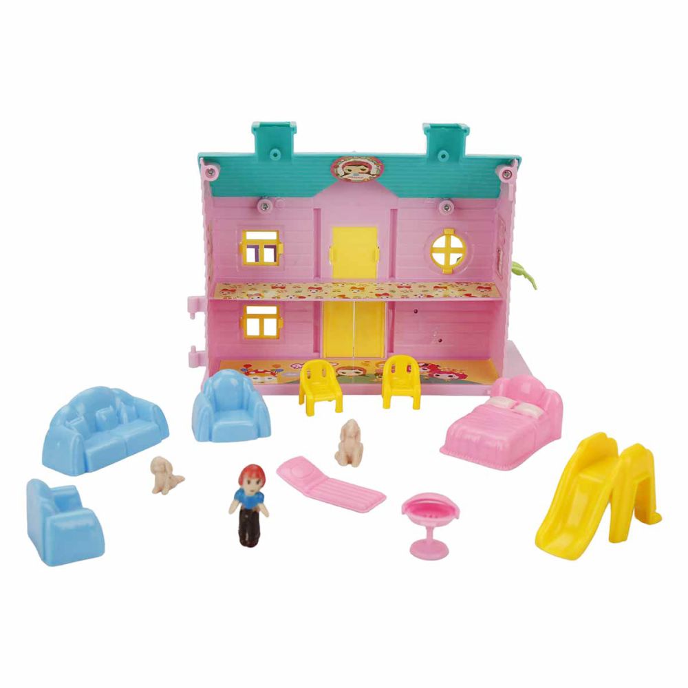 Set de joaca, Hommy, Casa cu 2 etaje, Albastru