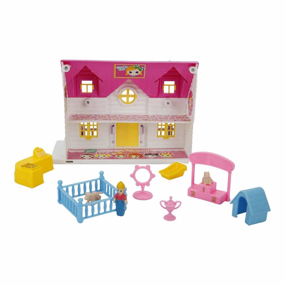 Set de joaca, Hommy, Casa cu 2 etaje, Roz