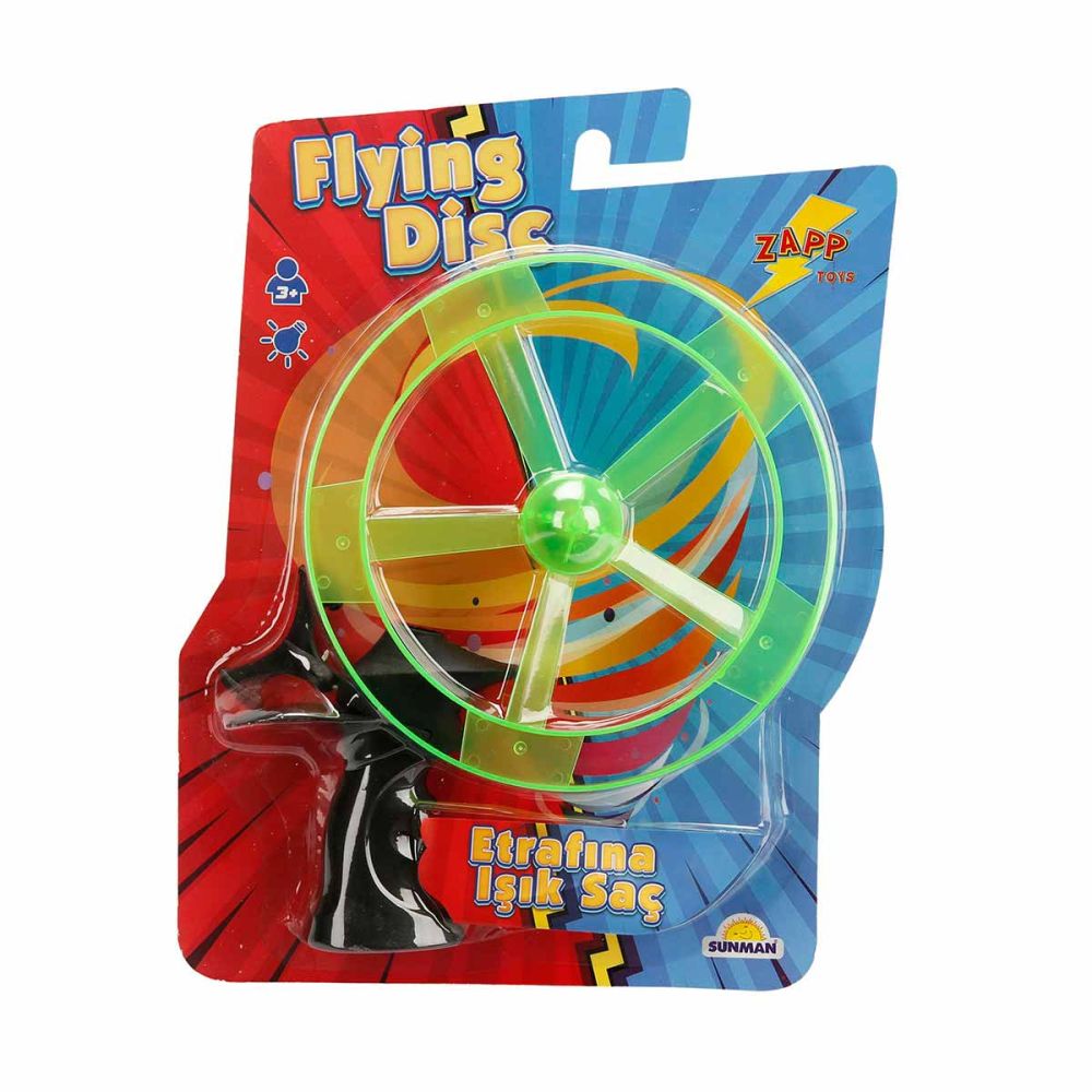 Lansator disc cu lumini, Zapp Toys, Verde