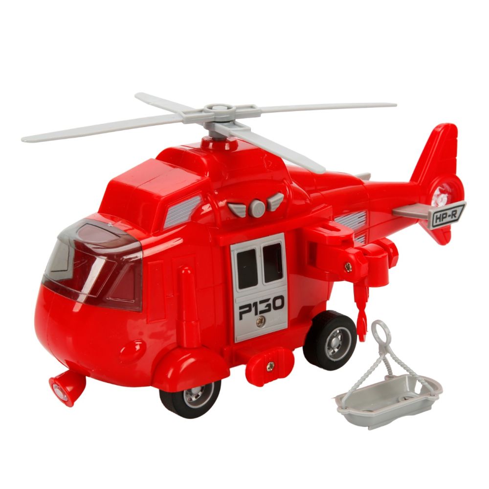 Elicopter de salvare cu sunete si lumini, Cool Machines, Rosu, 1:20