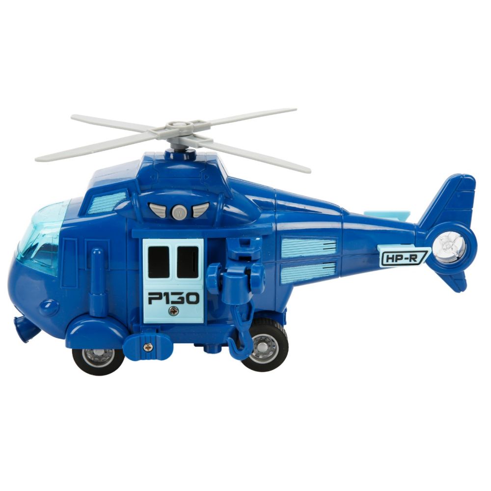 Elicopter de salvare cu sunete si lumini, Cool Machines, Albastru, 1:20