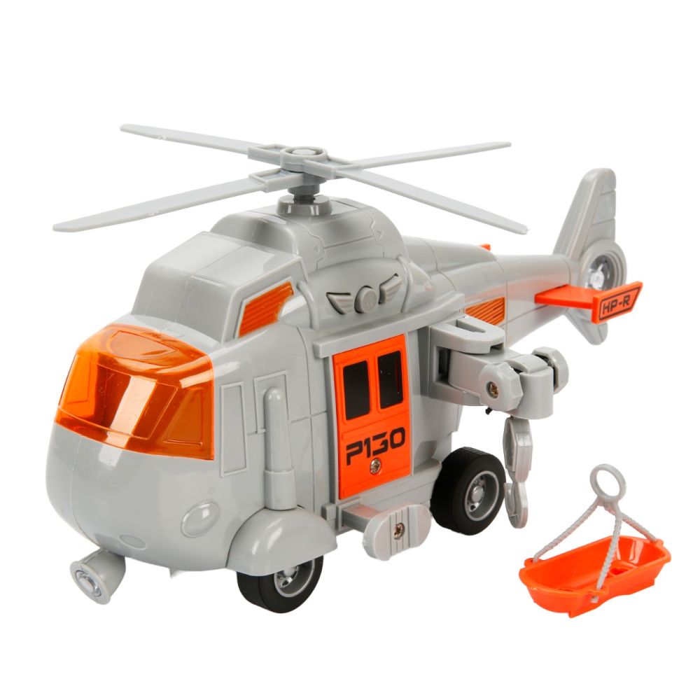 Elicopter de salvare cu sunete si lumini, Cool Machines, Gri, 1:20