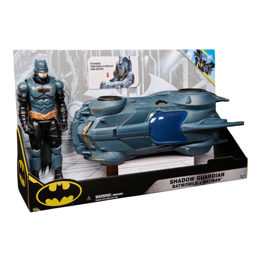 Set masina si figurina, Batman, Batmobil Shadow Guardian, 30 cm, 6070521