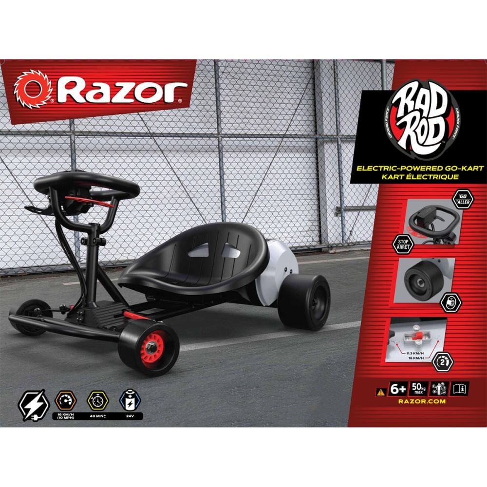 Kart electric cu 4 roti, Razor, Ground Force Rad Rod