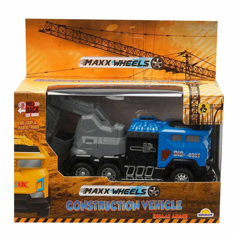 Vehicul de constructie cu excavator, Maxx Wheels, Albastru | Noriel
