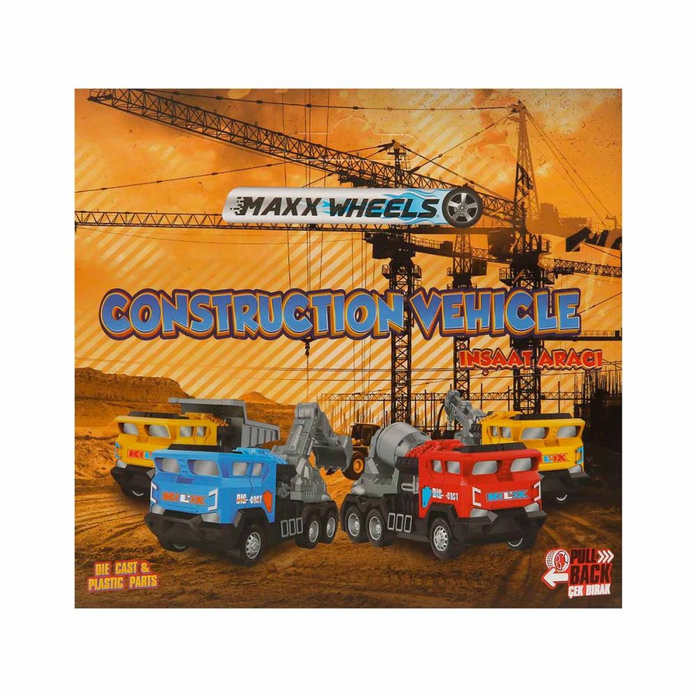 Vehicul de constructie cu excavator, Maxx Wheels, Albastru