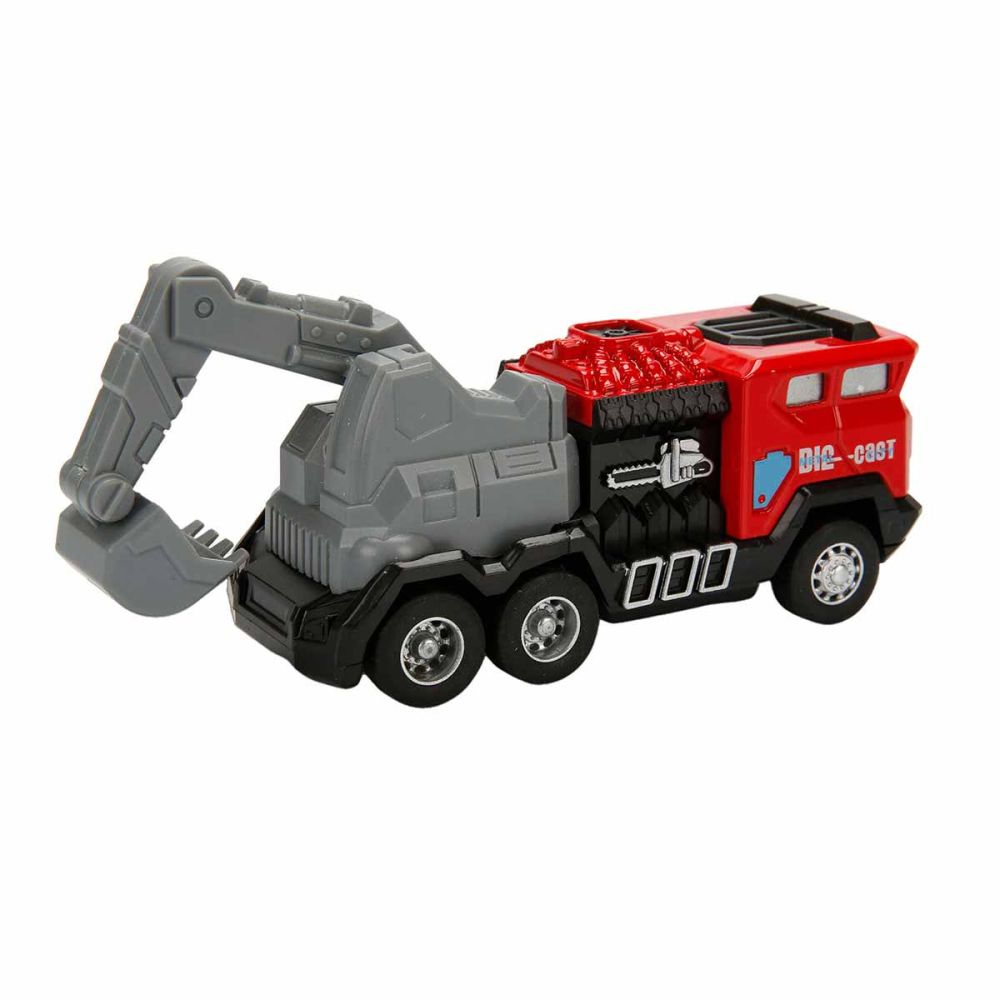 Vehicul de constructie cu excavator, Maxx Wheels, Rosu