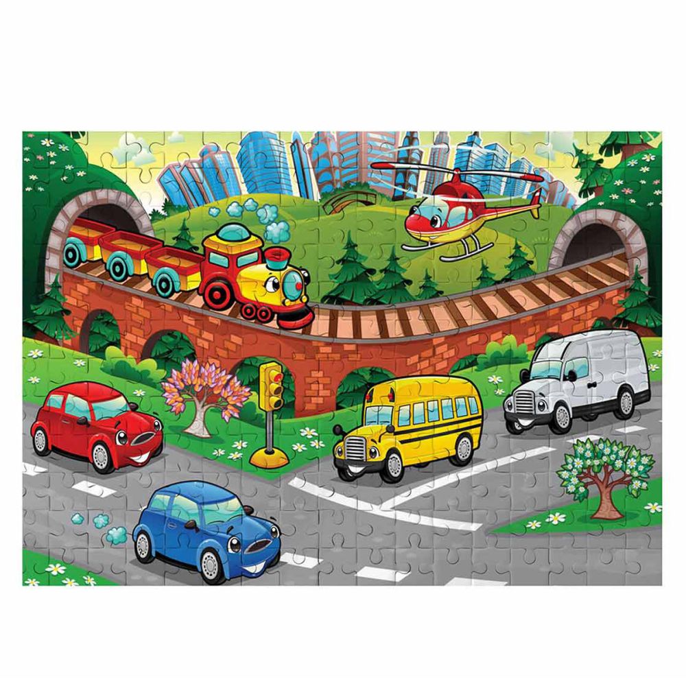 Puzzle Witty Puzzlezz, Masini, 100 piese
