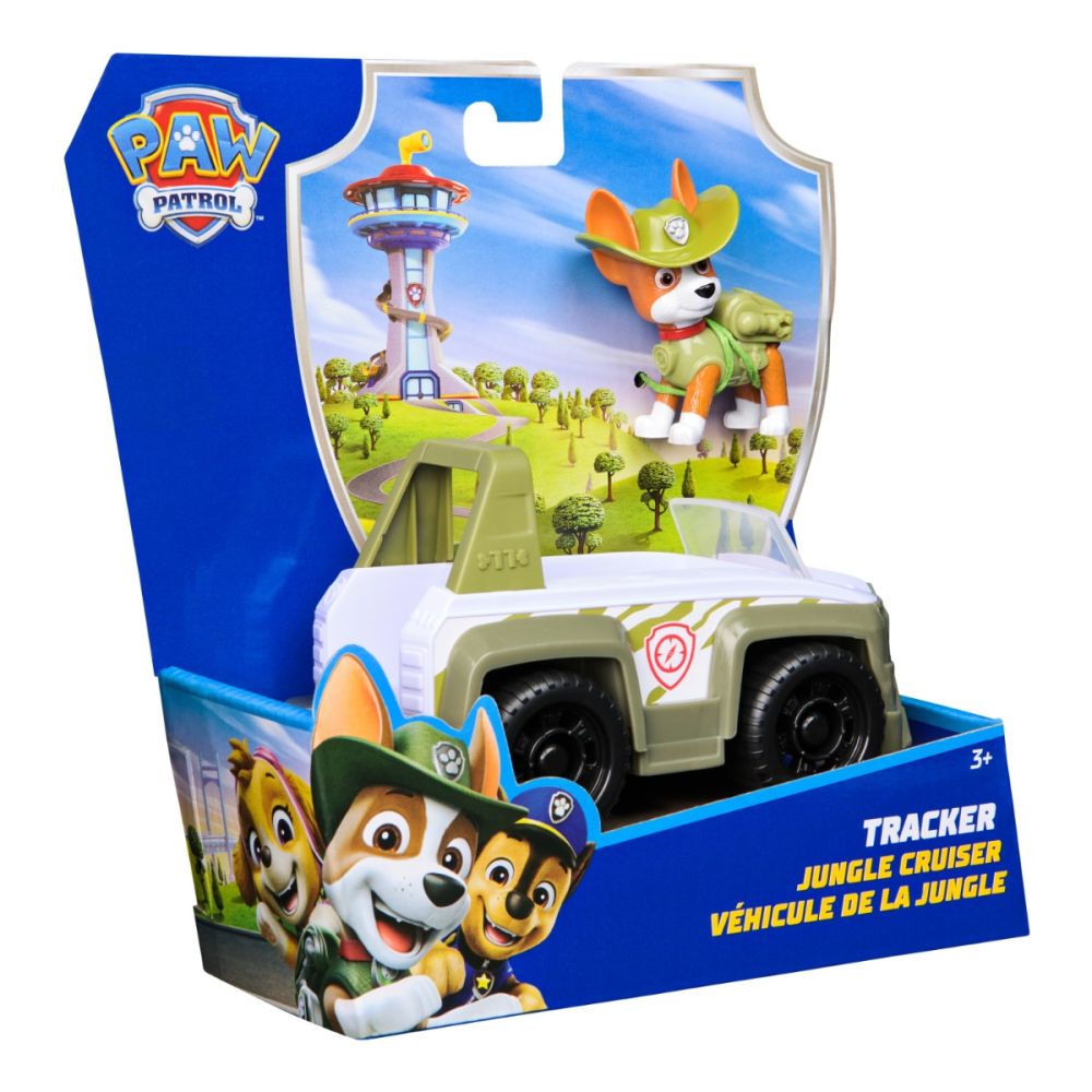 Vehicul cu figurina, Paw Patrol, Jungle Cruiser, Tracker, 6071224