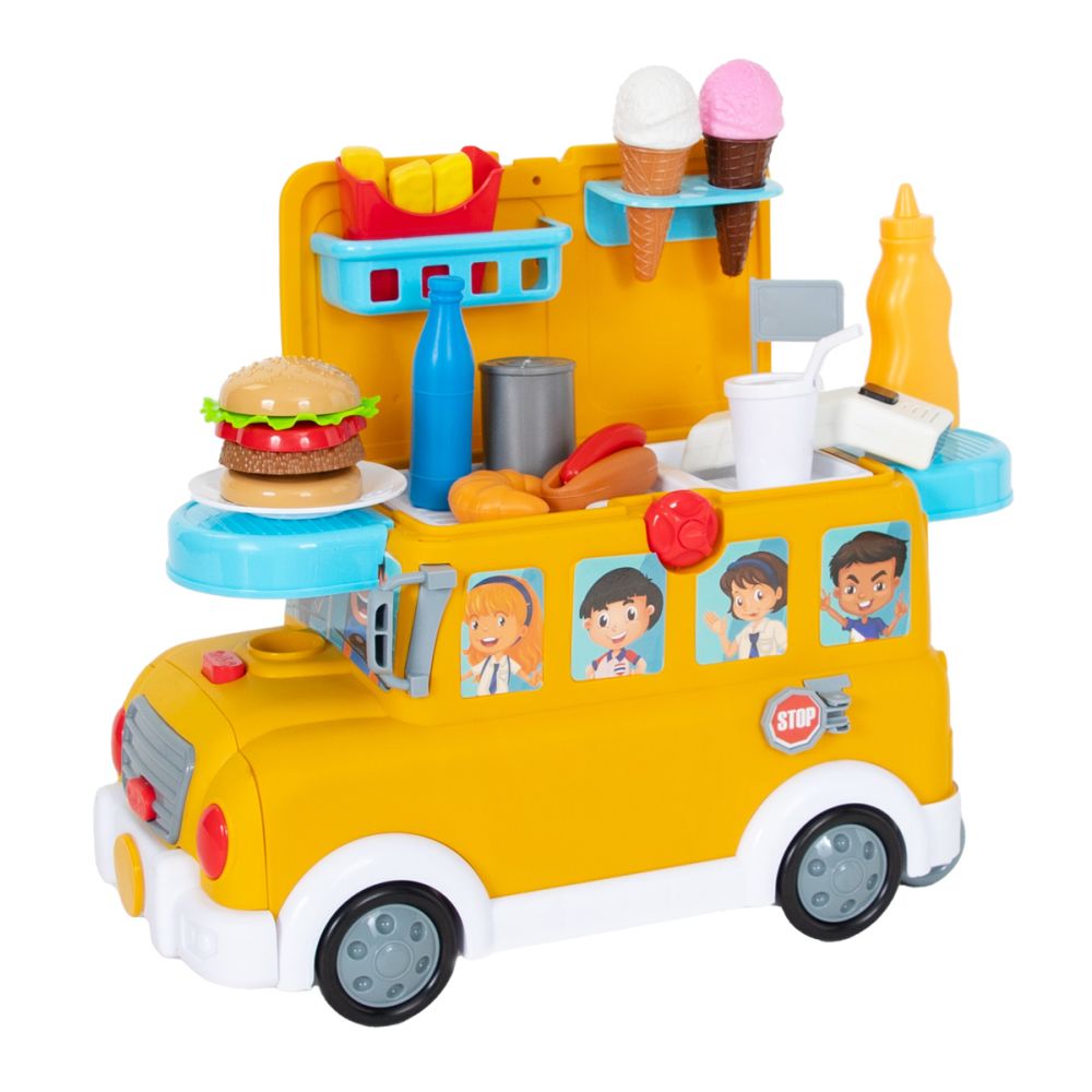 Set de joaca, Little Chef, School Bus Shop, 34 piese