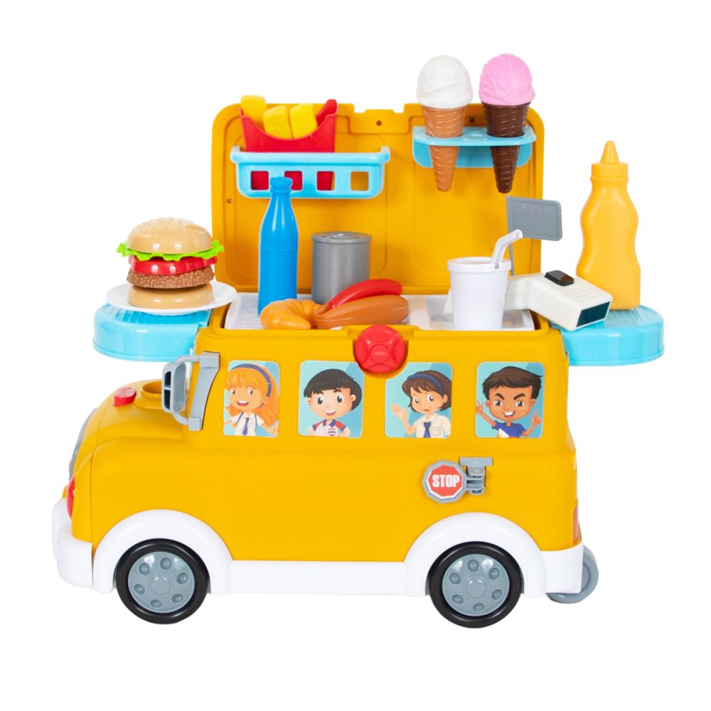 Set de joaca, Little Chef, School Bus Shop, 34 piese