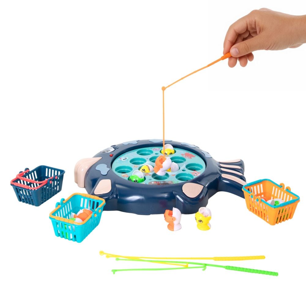 Set interactiv de pescuit, Fishing, 12 piese, Albastru