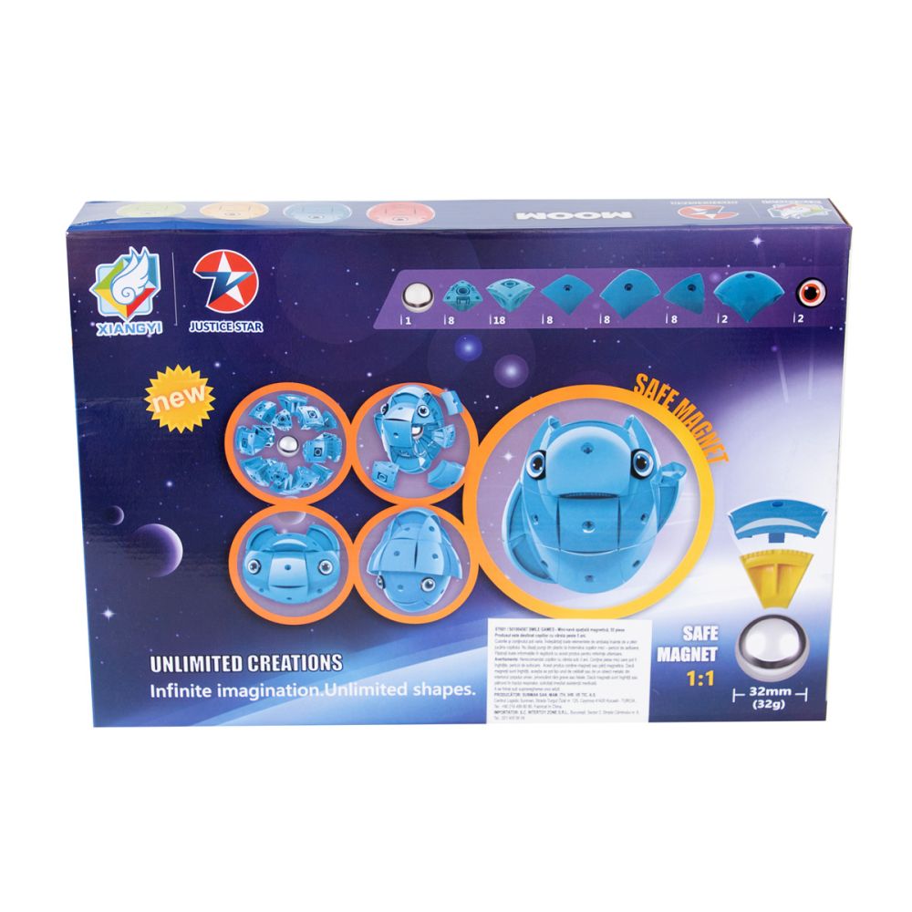Joc de constructie, Smile Games, Mini nava spatiala magnetica, 55