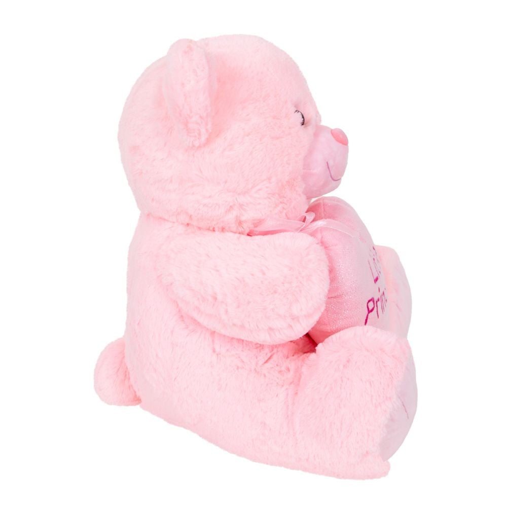 Ursulet de plus cu inima, Puffy Friends, Little Princess, Roz, 45 cm