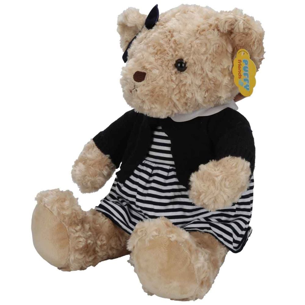 Ursulet de plus in rochita, Puffy Friends, 37 cm
