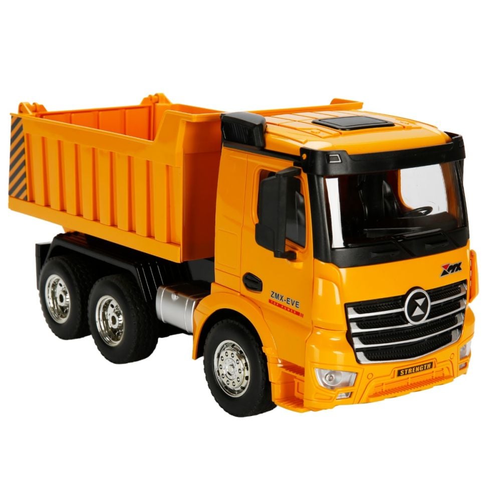 Basculanta cu telecomanda si lumini, Suncon, 9 CH Dump Truck, 1:18