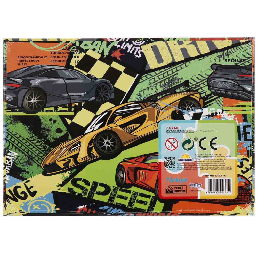 Puzzle Witty Puzzlezz, Masini de curse, 35 piese