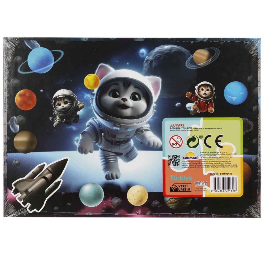Puzzle Witty Puzzlezz, Pisica astronaut, 35 piese
