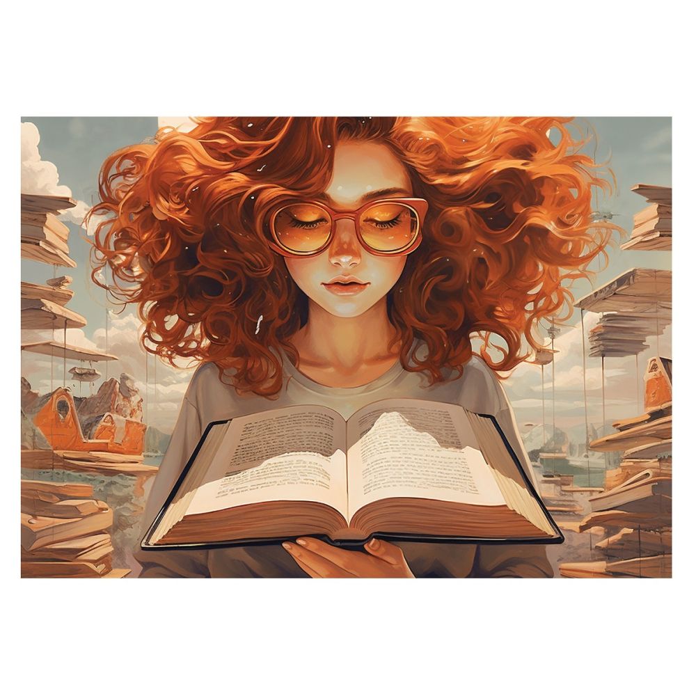 Puzzle Witty Puzzlezz, Fata cu carte, 250 piese