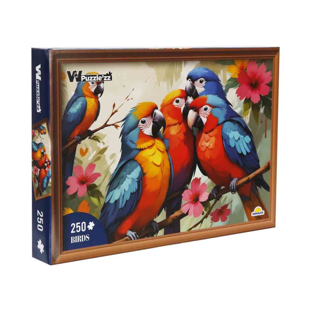 Puzzle Witty Puzzlezz, Familie de papagali, 250 piese