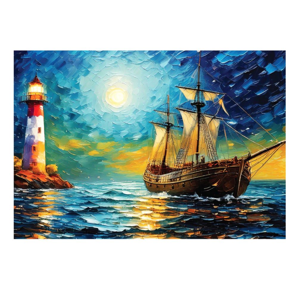 Puzzle Witty Puzzlezz, Calatorie cu vaporul, 500 piese