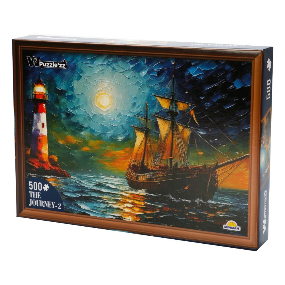 Puzzle Witty Puzzlezz, Calatorie cu vaporul, 500 piese