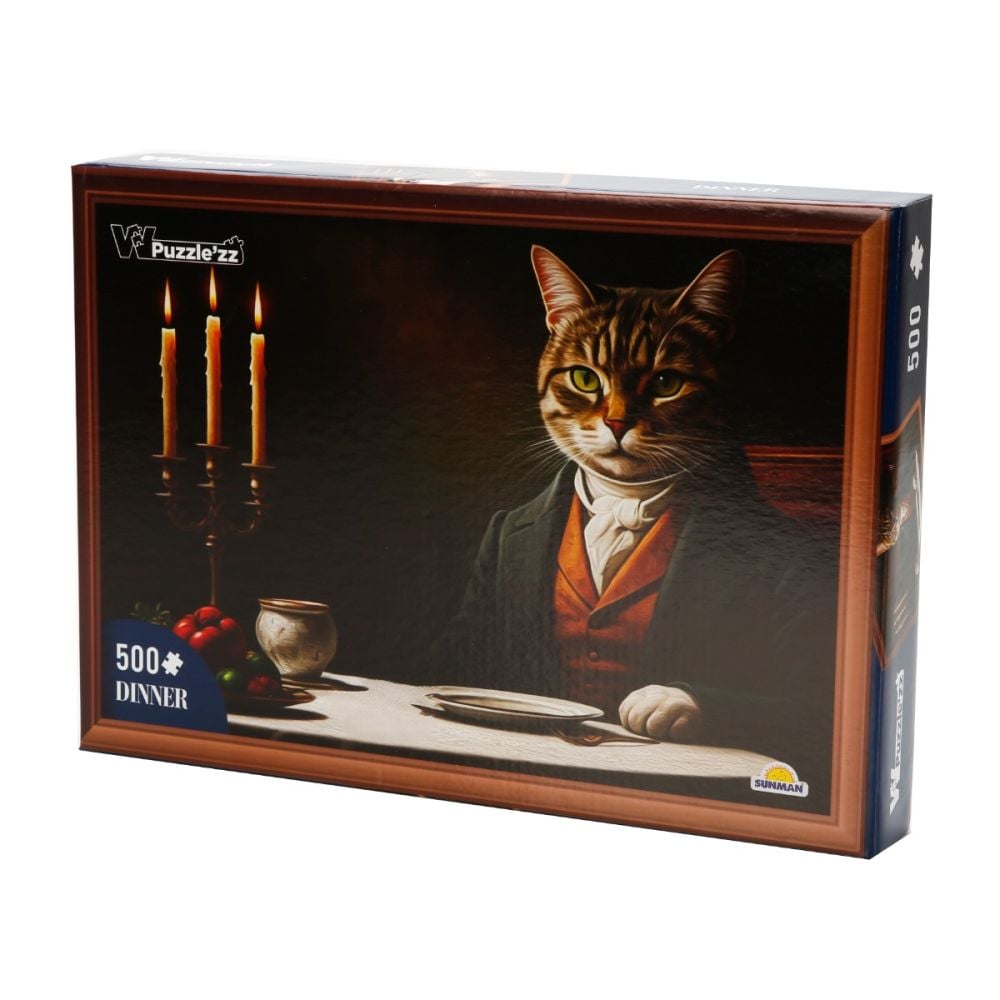 Puzzle Witty Puzzlezz, Pisica in costum, 500 piese