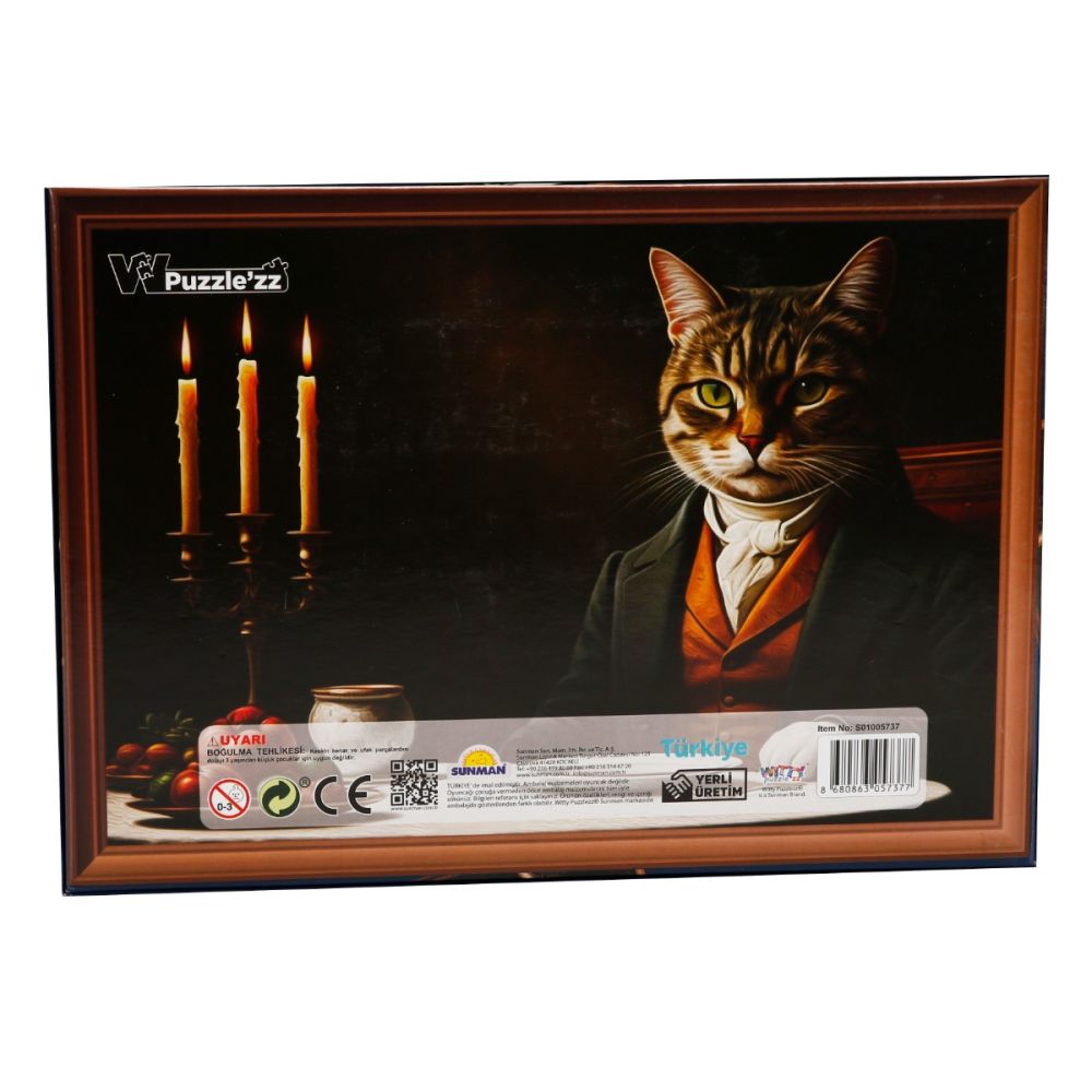 Puzzle Witty Puzzlezz, Pisica in costum, 500 piese