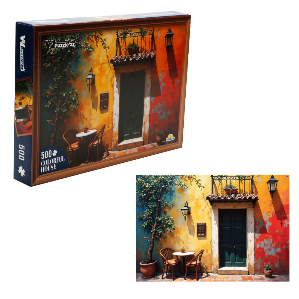 Puzzle Witty Puzzlezz, Pereti colorati, 500 piese