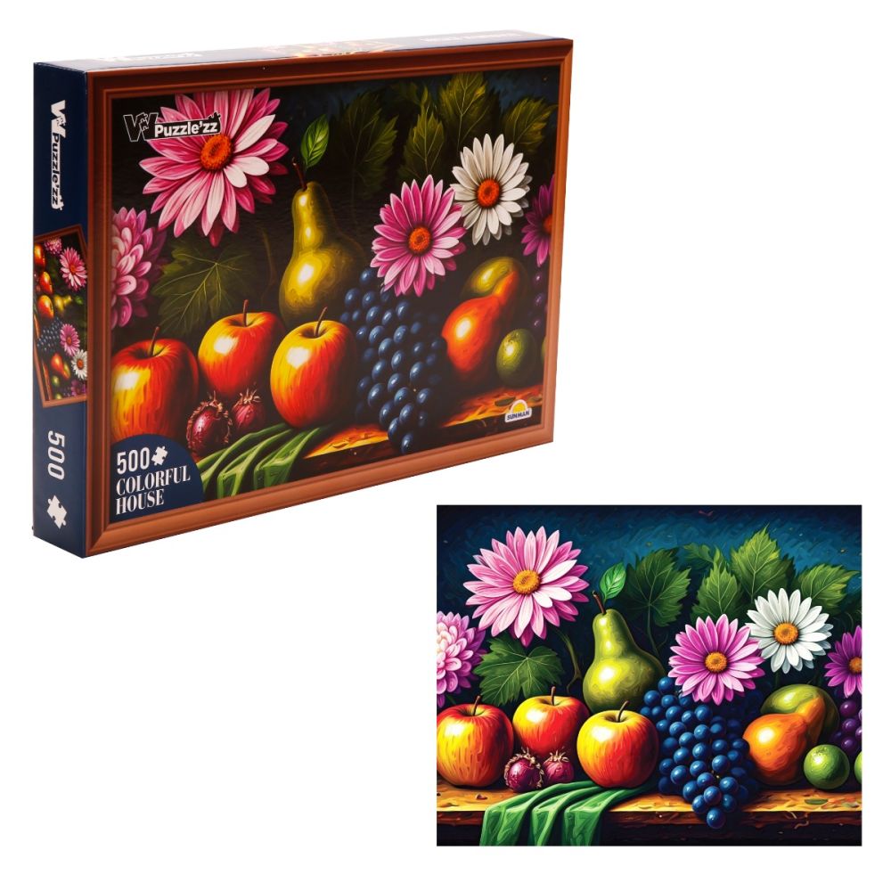 Puzzle Witty Puzzlezz, Fructe si Flori, 500 piese