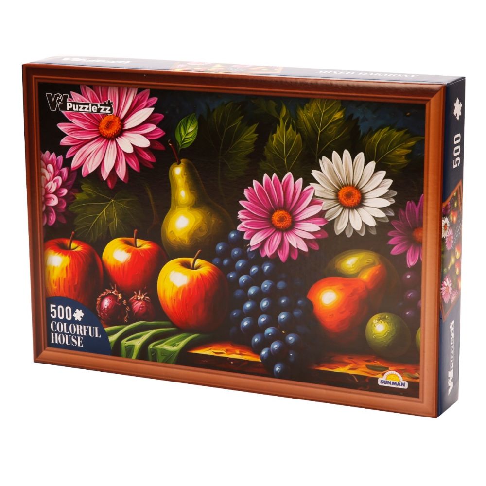 Puzzle Witty Puzzlezz, Fructe si Flori, 500 piese