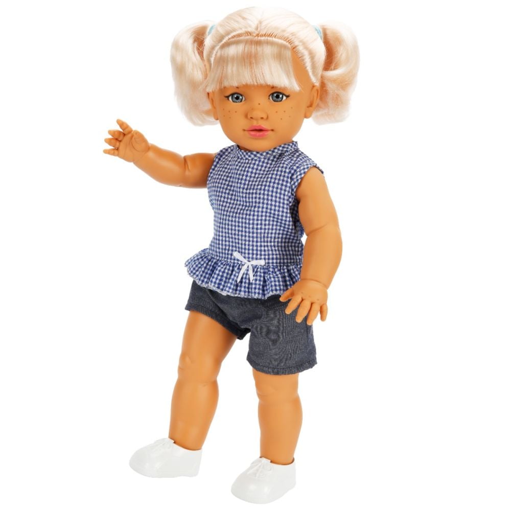 Papusa Dollz And More, Tina in tinuta casual, Albastru, 45 cm