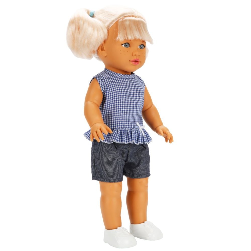 Papusa Dollz And More, Tina in tinuta casual, Albastru, 45 cm