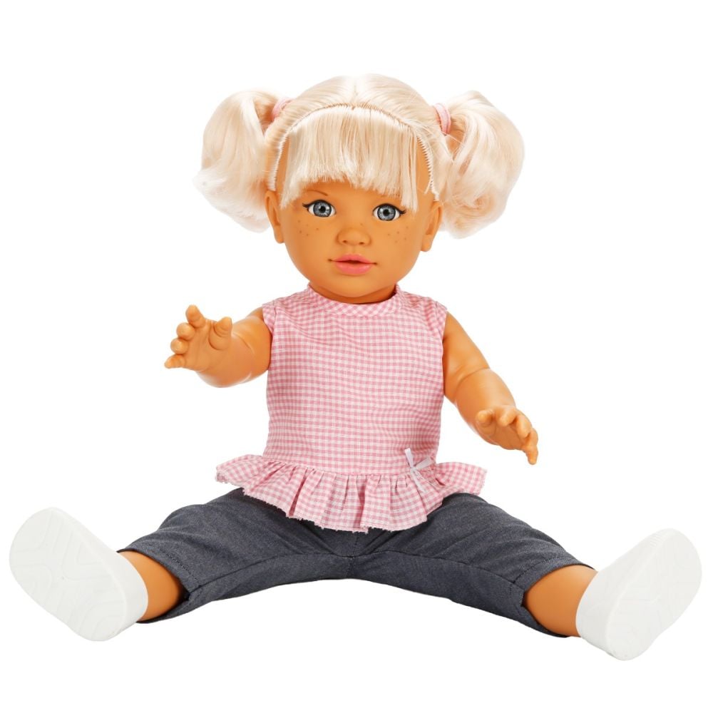 Papusa Dollz And More, Tina in tinuta casual, Roz, 45 cm