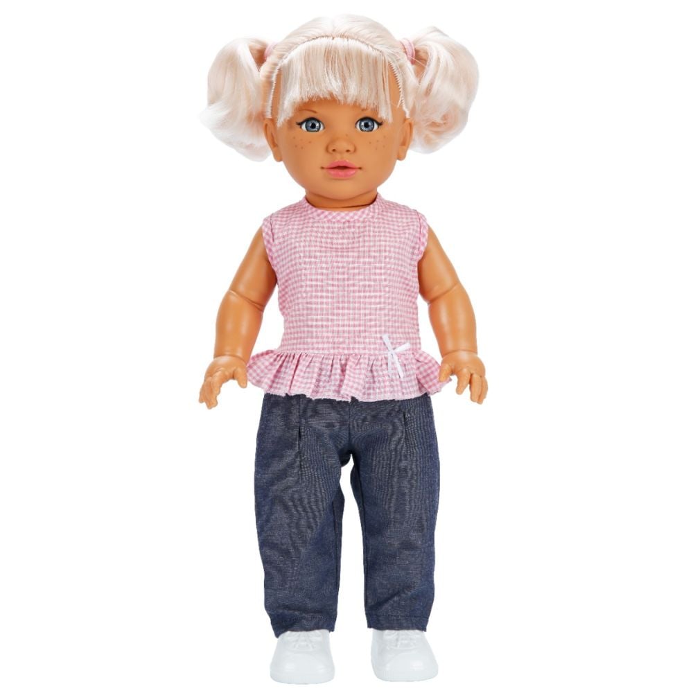 Papusa Dollz And More, Tina in tinuta casual, Roz, 45 cm