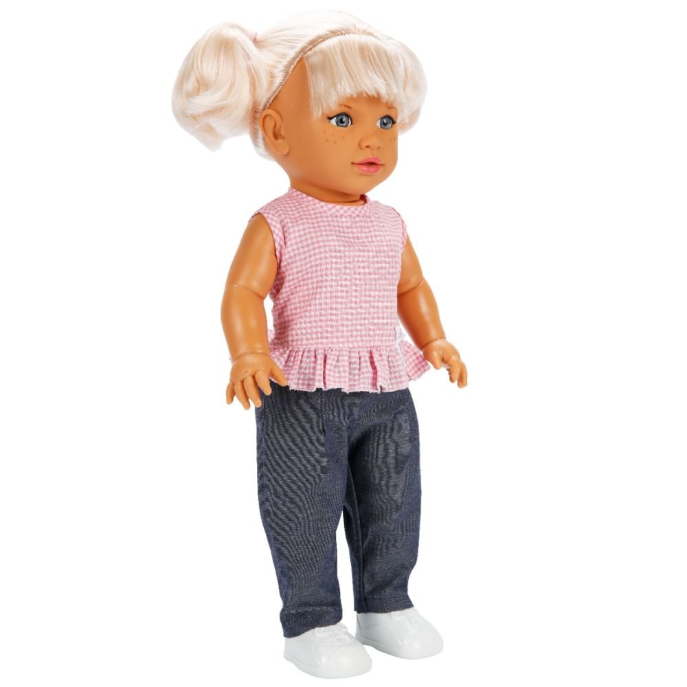 Papusa Dollz And More, Tina in tinuta casual, Roz, 45 cm