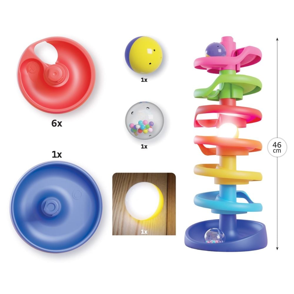 Turn in forma de spirala cu minge luminoasa, Quercetti
