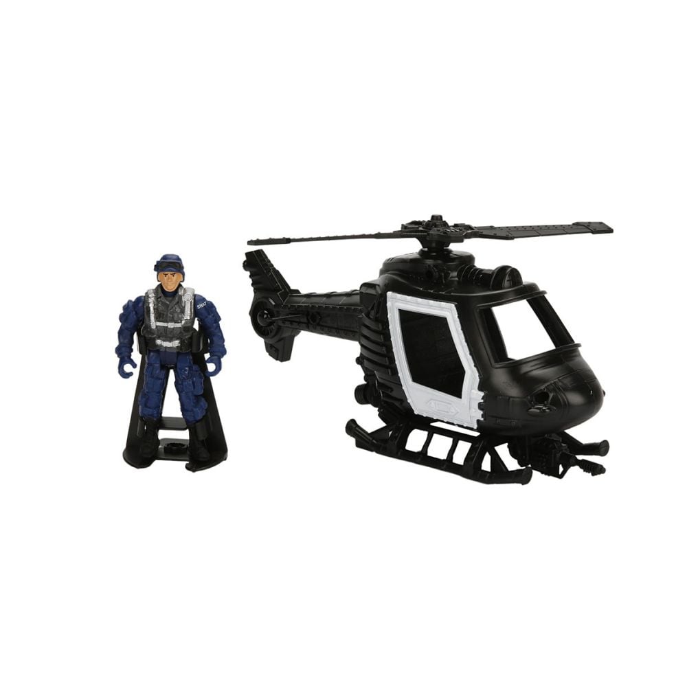 Set vehicul cu figurina, Hero Combat, sunete si lumini, Elicopter