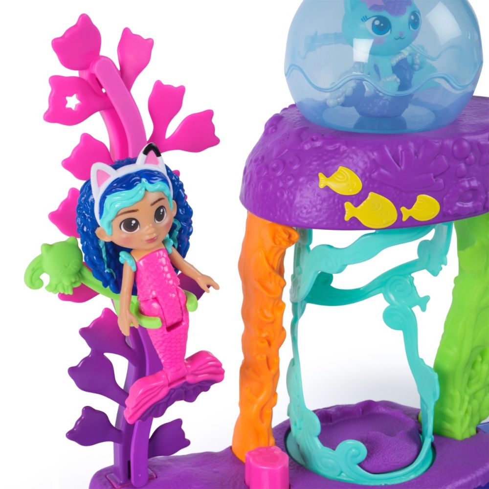Set de joaca cu figurine, Gabbys Dollhouse, Mer-Cats Colorful Kitty Aquarium, 6074401