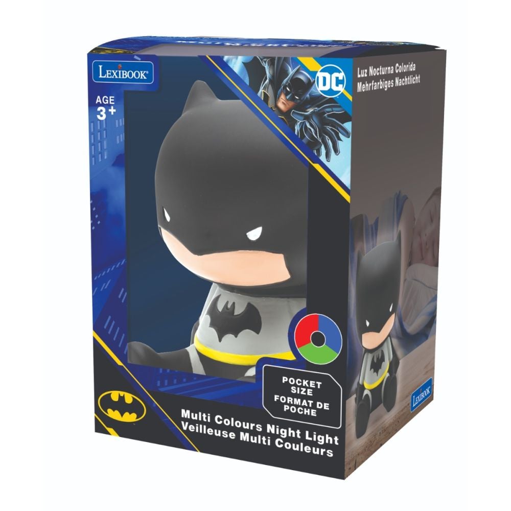 Lampa de veghe cu lumini LED, Lexibook, Batman 3D