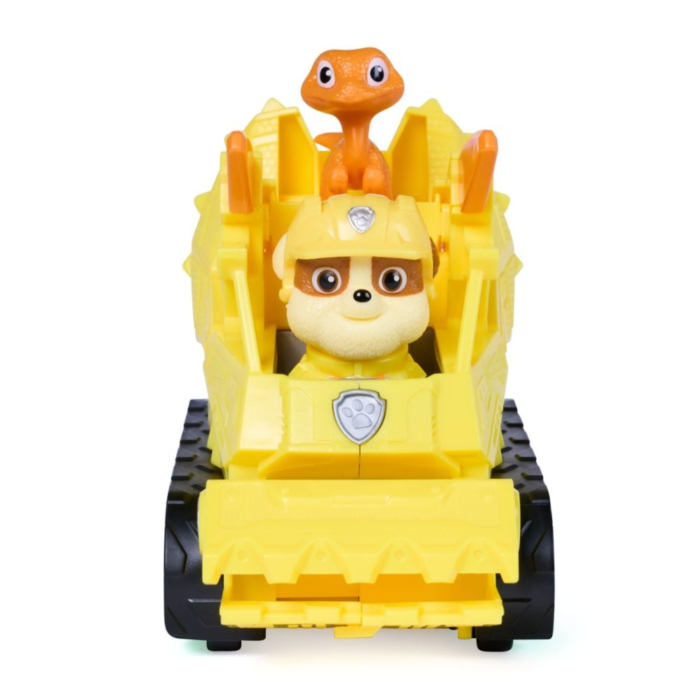 Vehicul de salvare cu figurina, Paw Patrol, Dino Rescue Bulldozer, Rubble, 6075771