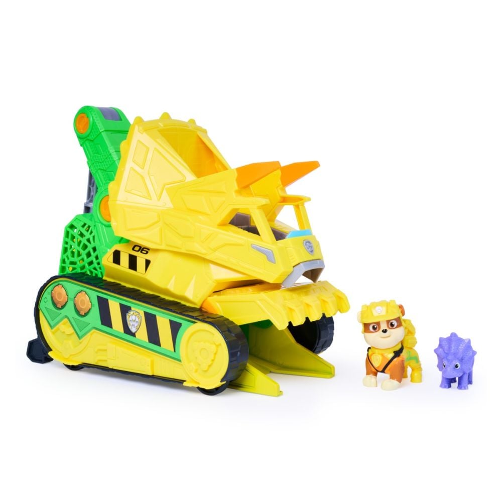 Vehicul cu figurine, Paw Patrol the Dino Movie, Chomp and Rescue Bulldozer, 6075978