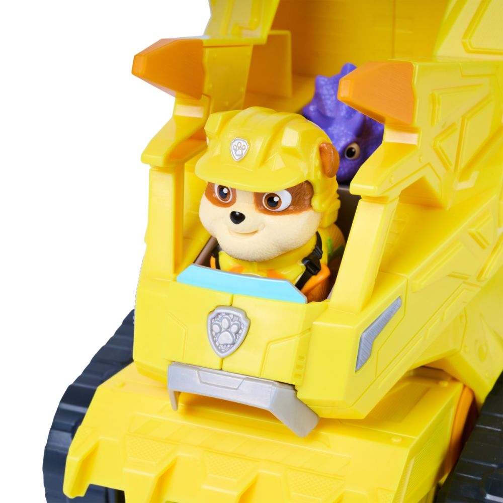 Vehicul cu figurine, Paw Patrol the Dino Movie, Chomp and Rescue Bulldozer, 6075978
