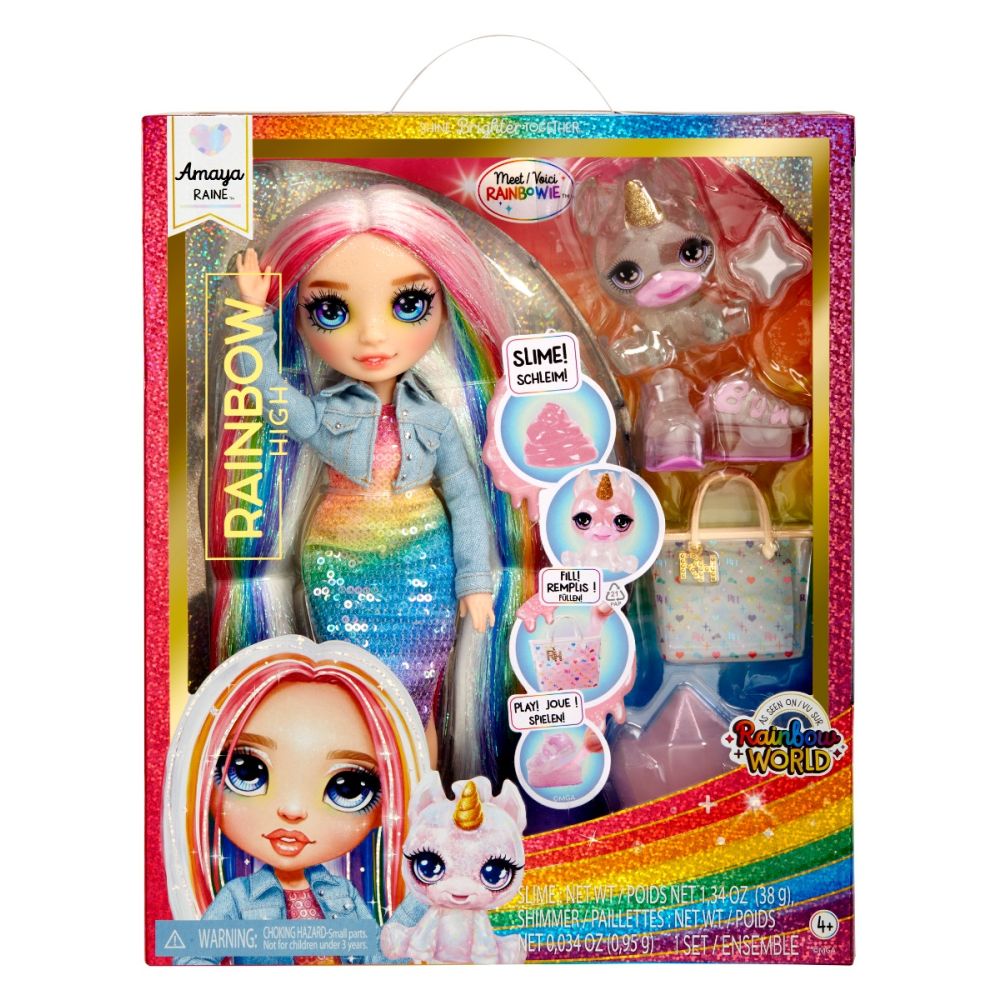Papusa Rainbow High, Sparkle Slime, Amaya Raine, 120230EU