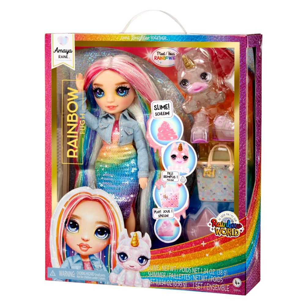 Papusa Rainbow High, Sparkle Slime, Amaya Raine, 120230EU