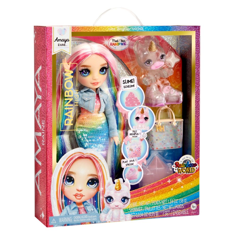 Papusa Rainbow High, Sparkle Slime, Amaya Raine, 120230EU