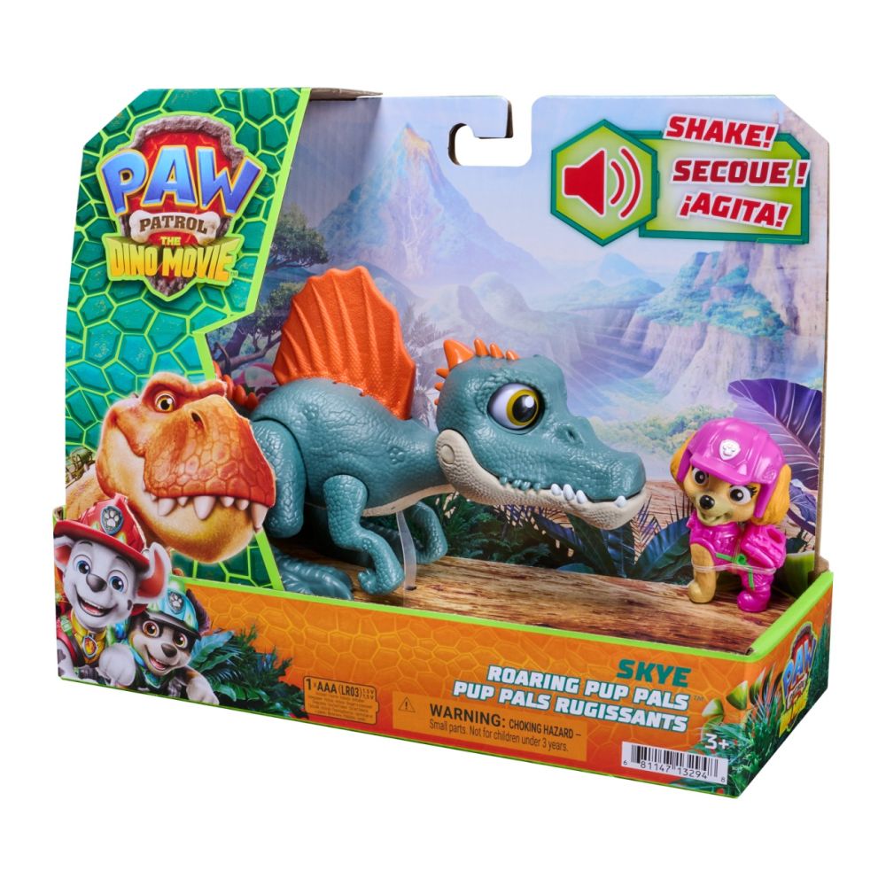 Set dinozaur cu figurina, Paw Patrol, Roaring Pup Pals, Skye, 20158883